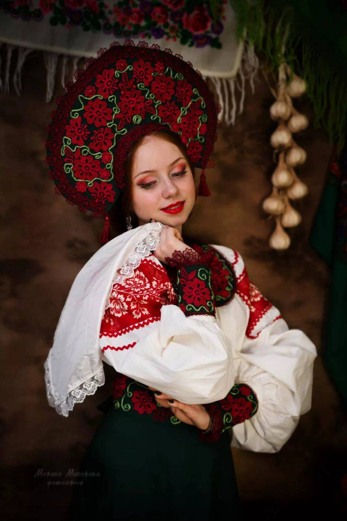 Women in Slavic costumes underwear in Batam