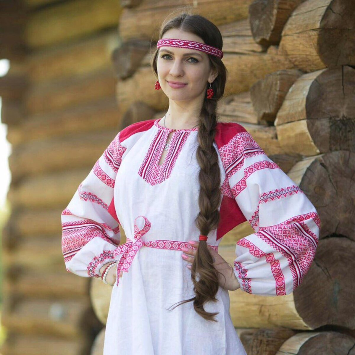 Girls in Slavic costumes in Batam