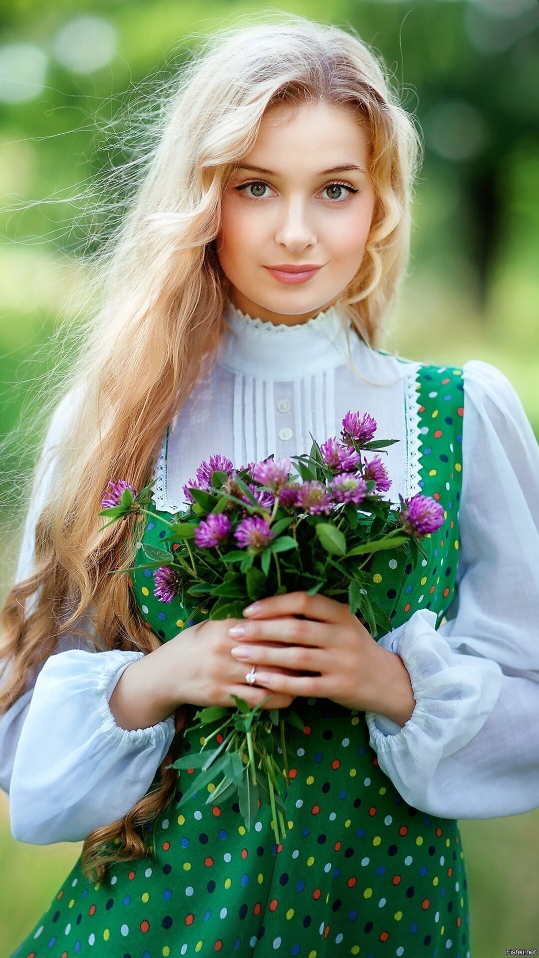Girls in Slavic costumes in Batam