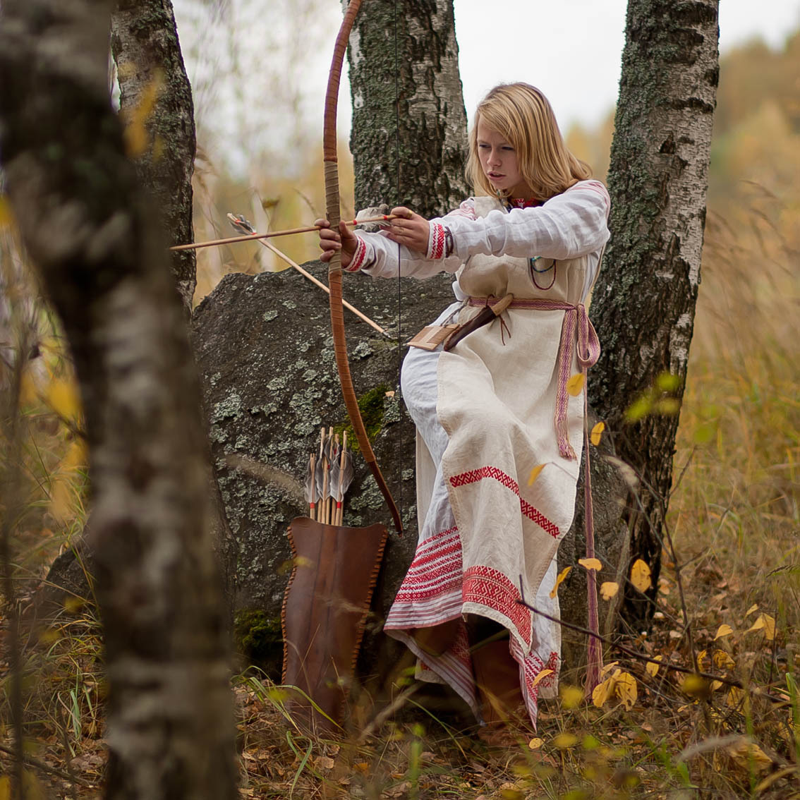 Sexy photo Girls in Slavic costumes in Batam