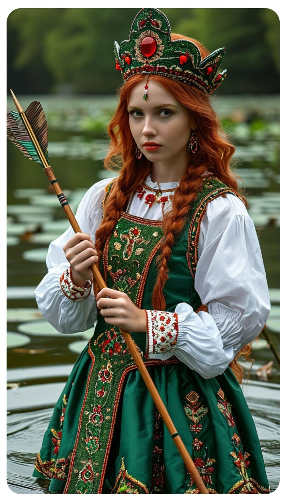 Nude girl Girls in Slavic costumes in Batam